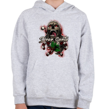 PRINTFASHION Mikulás koponya - Gyerek kapucnis pulóver - Sport szürke gyerek pulóver, kardigán