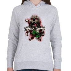 PRINTFASHION Mikulás koponya - Női kapucnis pulóver - Sport szürke