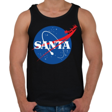 PRINTFASHION Mikulás NASA - Férfi atléta - Fekete