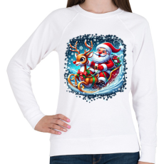 PRINTFASHION Mikulás - Női pulóver - Fehér