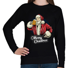 PRINTFASHION mikulás - Női pulóver - Fekete női pulóver, kardigán