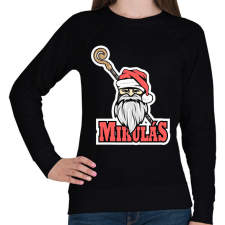 PRINTFASHION Mikulás pálcával - Női pulóver - Fekete női pulóver, kardigán