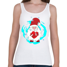 PRINTFASHION Mikulás szívvel hóesésben - Női atléta - Fehér