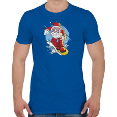 PRINTFASHION Mikulás - szörföző_Rajztábla 1 - Férfi póló - Királykék