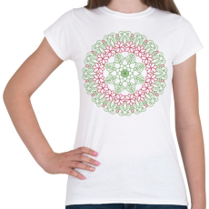 PRINTFASHION Mikulásvirágos téli mandala - Női póló - Fehér