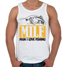 PRINTFASHION MILF horgász - Férfi atléta - Fehér atléta, trikó