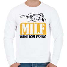 PRINTFASHION MILF horgász - Férfi pulóver - Fehér férfi pulóver, kardigán
