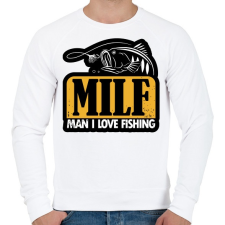 PRINTFASHION MILF - Man I Love Fishing - Férfi pulóver - Fehér férfi pulóver, kardigán