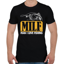 PRINTFASHION MILF pecás - Férfi póló - Fekete férfi póló