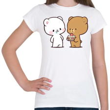 PRINTFASHION Milk and mocha - Női póló - Fehér női póló