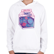PRINTFASHION Milky way tej - Gyerek kapucnis pulóver - Fehér