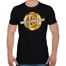 PRINTFASHION MILLIONAIRE - Férfi póló - Fekete