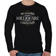 PRINTFASHION Millionare - Férfi hosszú ujjú póló - Fekete