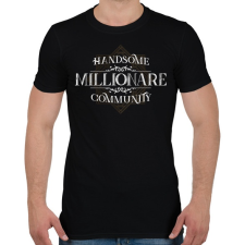 PRINTFASHION Millionare - Férfi póló - Fekete férfi póló