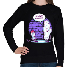 PRINTFASHION Milyen belül? - Női pulóver - Fekete női pulóver, kardigán