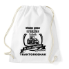 PRINTFASHION Minden ember egyenlőnek születik, de csak a legjobbak születnek traktorosnak - Sportzsák, Tornazsák - Fehér