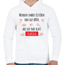 PRINTFASHION Minden ember életében van egy anya - Férfi kapucnis pulóver - Fehér férfi pulóver, kardigán