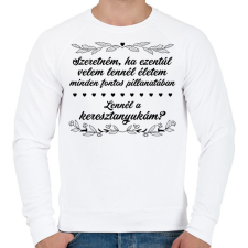 PRINTFASHION Minden fontos pillanatban - Férfi pulóver - Fehér férfi pulóver, kardigán