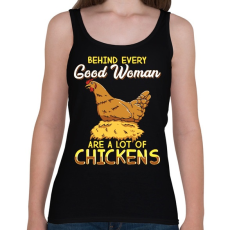 PRINTFASHION Minden jó nőnek van otthon csirkéje - Női atléta - Fekete