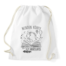 PRINTFASHION Minden könyv - egy varázslatos utazás - Sportzsák, Tornazsák - Fehér tornazsák