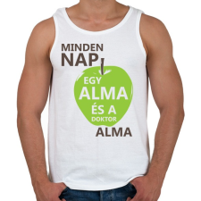 PRINTFASHION minden-nap-egy-alma-brown-green - Férfi atléta - Fehér atléta, trikó