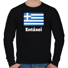 PRINTFASHION Minden OK Görögül - Férfi pulóver - Fekete férfi pulóver, kardigán