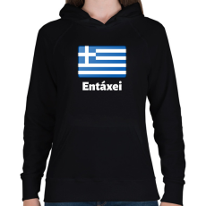 PRINTFASHION Minden OK Görögül - Női kapucnis pulóver - Fekete