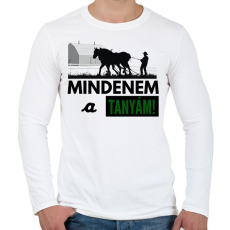 PRINTFASHION MINDENEM A TANYÁM - Férfi hosszú ujjú póló - Fehér