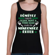 PRINTFASHION Mindenhez értek - Női atléta - Fekete