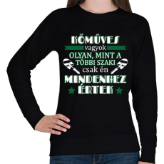 PRINTFASHION Mindenhez értek - Női pulóver - Fekete