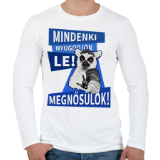 PRINTFASHION Mindenki nyugodjon le megnősülök - Férfi hosszú ujjú póló - Fehér férfi póló
