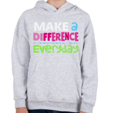 PRINTFASHION Mindennapok - Gyerek kapucnis pulóver - Sport szürke