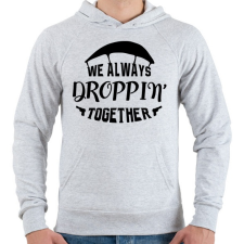 PRINTFASHION Mindig együtt ugrunk! - Férfi kapucnis pulóver - Sport szürke férfi pulóver, kardigán