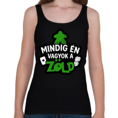 PRINTFASHION Mindig én vagyok a zöld - Női atléta - Fekete