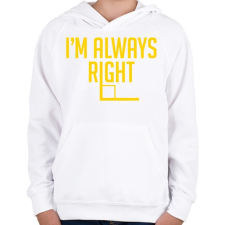 PRINTFASHION Mindig helyes - Gyerek kapucnis pulóver - Fehér gyerek pulóver, kardigán