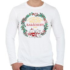 PRINTFASHION Mindig karácsony van - Férfi hosszú ujjú póló - Fehér