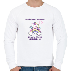 PRINTFASHION Mindig legyél önmagad - Férfi pulóver - Fehér