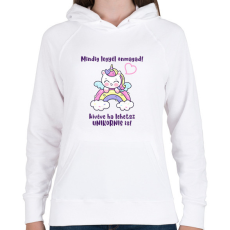 PRINTFASHION Mindig legyél önmagad - Női kapucnis pulóver - Fehér