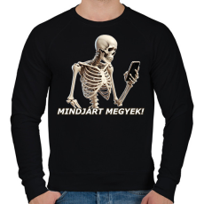 PRINTFASHION MINDJÁRT - Férfi pulóver - Fekete