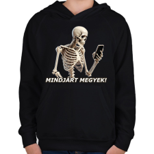 PRINTFASHION MINDJÁRT - Gyerek kapucnis pulóver - Fekete gyerek pulóver, kardigán