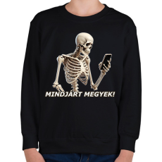 PRINTFASHION MINDJÁRT - Gyerek pulóver - Fekete