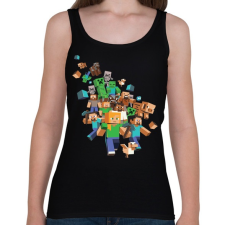 PRINTFASHION Minecraft #2 - Női atléta - Fekete női trikó