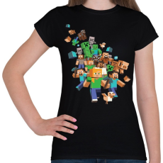 PRINTFASHION Minecraft #2 - Női póló - Fekete