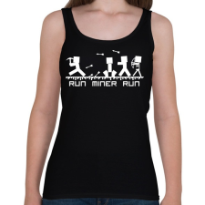 PRINTFASHION Minecraft bányász (fehér) - Női atléta - Fekete női trikó