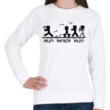 PRINTFASHION Minecraft bányász (fekete) - Női pulóver - Fehér női pulóver, kardigán