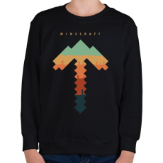 PRINTFASHION Minecraft bányász - Gyerek pulóver - Fekete
