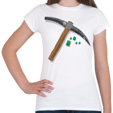 PRINTFASHION Minecraft bányász - Női póló - Fehér női póló