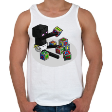 PRINTFASHION Minecraft bébi enderman - Férfi atléta - Fehér