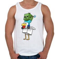 PRINTFASHION Minecraft bébi jockey - Férfi atléta - Fehér atléta, trikó