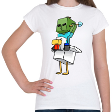 PRINTFASHION Minecraft bébi jockey - Női póló - Fehér